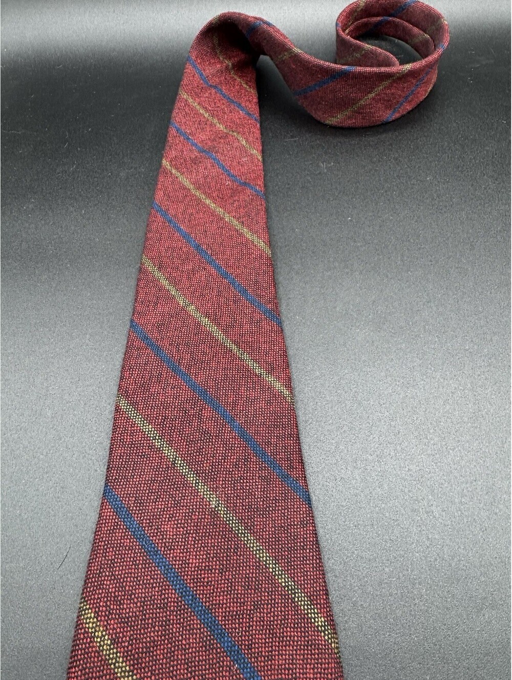 Vintage Cambridge Classics Lambswool Tie Scotland Preppy 56” x 3.5” Retro School